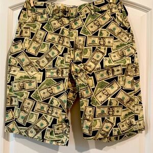 Loudmouth Currency Pattern Golf Shorts